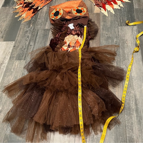 Chasing Fireflies Wishcraft Colorful Owl Costume Sz 16 Dress Head Wings Tulle - Picture 7 of 10